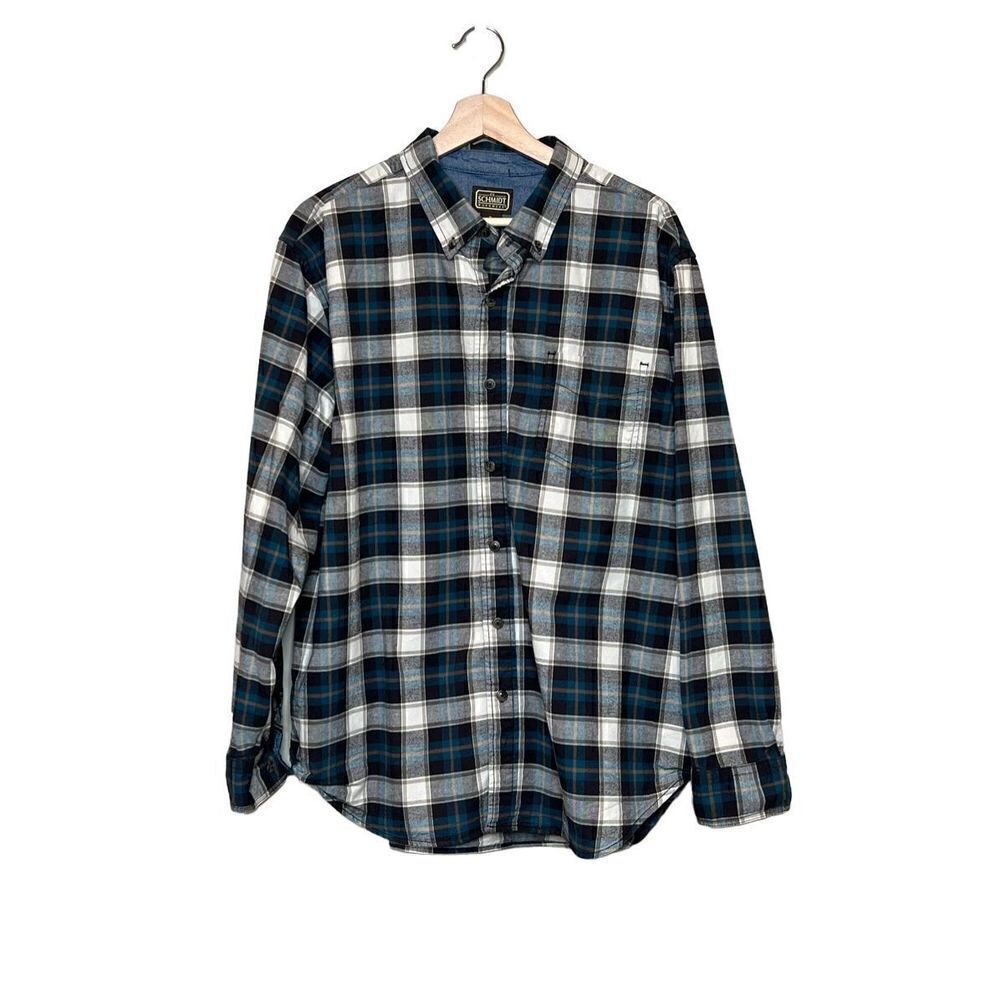 CE Schmidt workwear plaid long sleeve flannel shirt size XL